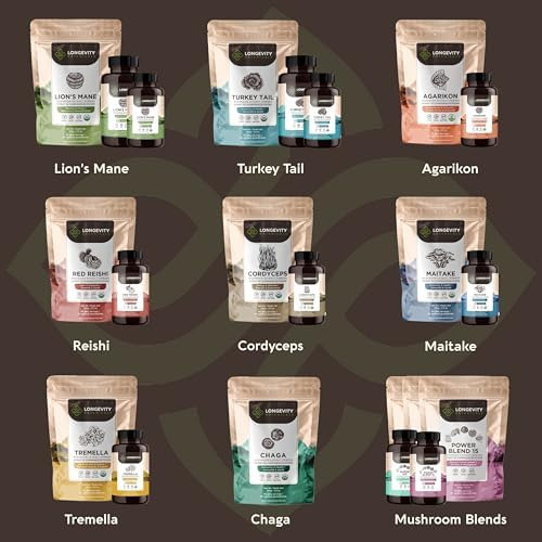 Longevity Botanicals Cápsulas De Cogumelo Maitake Orgânico - - Imagem 10