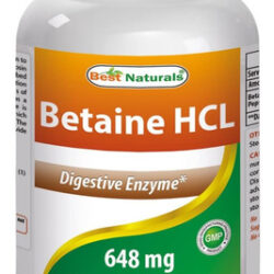 Best Naturals Betaína Hcl 648 Mg 250 Cápsulas