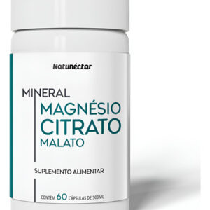 Mineral Magnésio Citrato Malato Natunéctar 60 Cápsulas 500mg