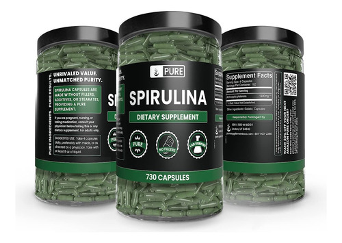 Ingredientes Originais Puros Spirulina (730 Cápsulas) Sem En - Imagem 4