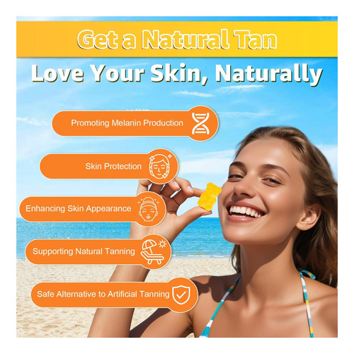 Gommies De Bronzeamento Para Mulheres E Homens Suplemento E - Imagem 2