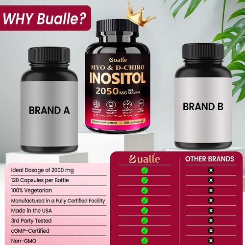 Suplemento Bualle Premium Myo-inositol E D-chiro Inositol (4 - Imagem 5