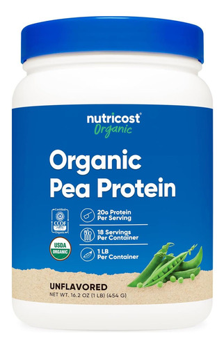 Proteína Orgânica De Nutricost Organic Pó (1 Lb) Sem Sabor -