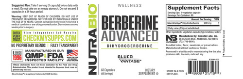 Suplemento Avançado De Berberina Nutrabio (dihidroberberina) - Imagem 3