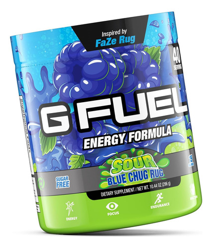G Fuel Faze Rug Energy Powder Sem Açúcar Suplemento De Caf - Imagem 2