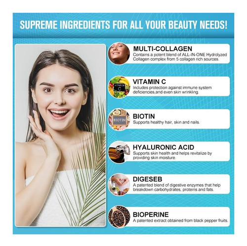 Complexo Multicolágeno Therasuva Digeseb Biotina Vit C - Imagem 5