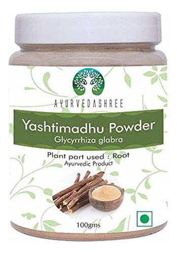 Ayurvedashree Yashtimadhu Pó 100 Gm Natural Mulethi Em Pó