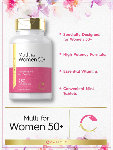 Carlyle Multivitamina Para Mulheres 50+ Com 250 Comprimidos - Imagem 3