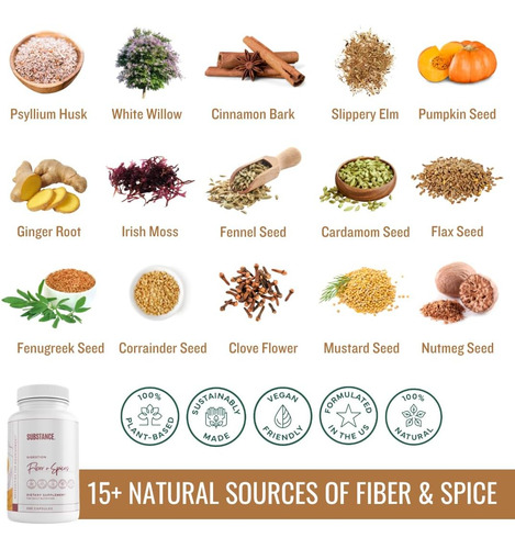 Substância. - Natures Fiber & Spices Para O Bem-estar Digest - Imagem 2