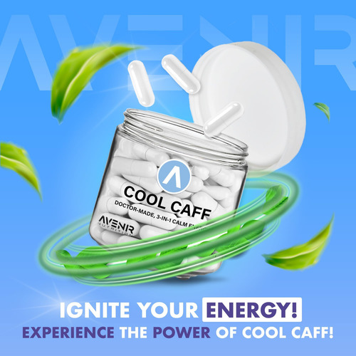 Avenir Nutrition Cool Caff Energy Supplements L Teanina E C - Imagem 4