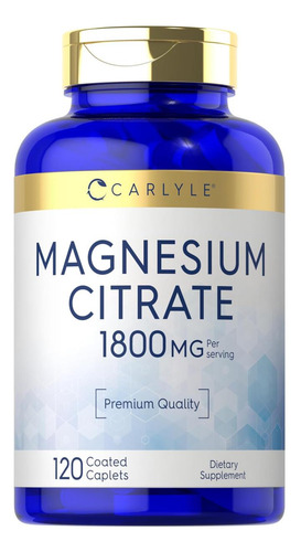 Citrato De Magnésio Carlyle 1.800mg 120 Cápsulas Revesti