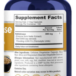 Nusapure Nattokinase 4000 Fu 800mg 200 Cápsulas Vegetais (v