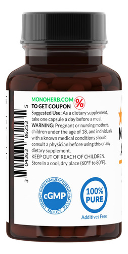 Aspartato De Magnésio 500 Mg Por Cápsula - 90 Cápsulas Veget - Imagem 3