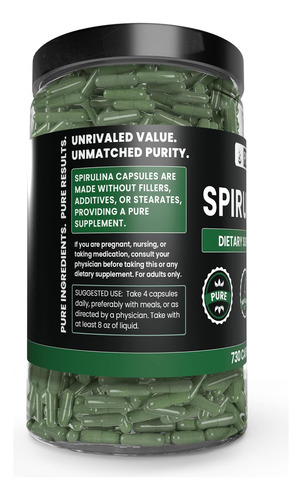 Ingredientes Originais Puros Spirulina (730 Cápsulas) Sem En - Imagem 2