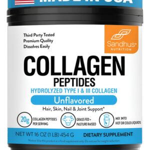 Sandhus Peptídeos De Colágeno Em Pó 1 Lb- Pó De Colágeno H