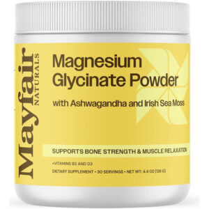 Mayfair Naturals Magnesium Glicinato Suplemento Em Pó Com A