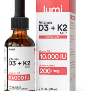 Lumi Vitamina D3 K2 Mk7 Com Óleo Mct - Ui D3 200 Mcg K2 Mk7