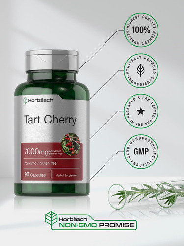 Extrato De Cereja Ácida Horbäach 7000 Mg Em 90 Cápsulas - Imagem 4