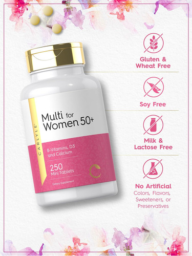 Carlyle Multivitamina Para Mulheres 50+ Com 250 Comprimidos - Imagem 4
