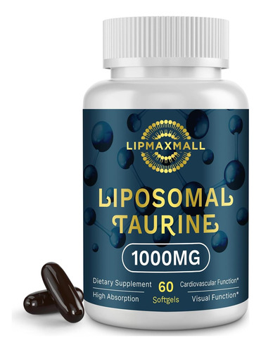 Suplemento De Taurina Lipossômica 1000mg Aminoácido De Alta