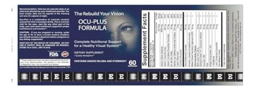 Fórmula Rebuild Your Vision Ocu-plus Suplemento De Saúde Oc - Imagem 5
