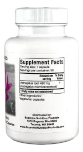Supreme Nutrition Astragalus Supreme 90% Puro - Imagem 2