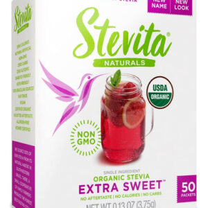Stevita Organic Stevia Extra Sweet - 50 Pacotes - Totalmente