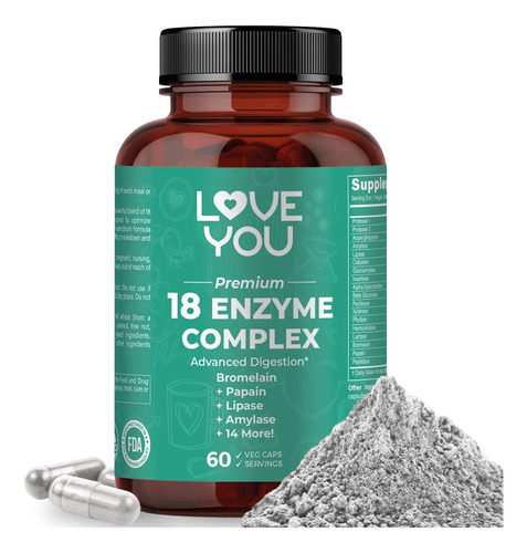 Love You 18 Complexo Enzimático Para Mulheres E Homens