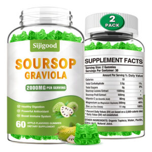 2 Pacote De Pacote Graviola Gummies Folhas Orgânicas De E De