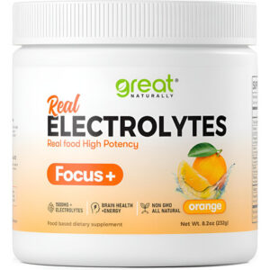 Ótimo Foco Natural + Eletrólito Nootrópico Laranja: Hidrataç