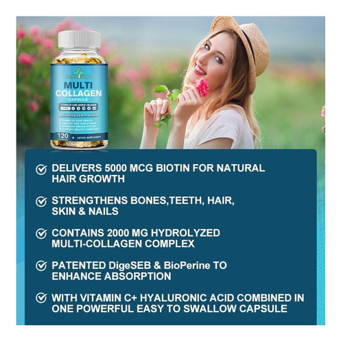 Complexo Multicolágeno Therasuva Digeseb Biotina Vit C - Imagem 4