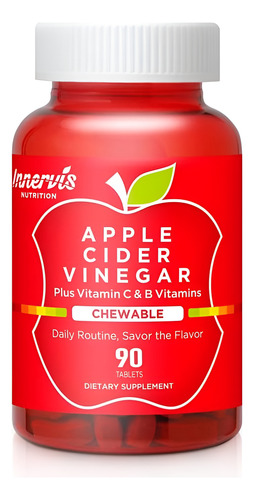 Vinagre De Cidra Innervisnutrição 90 Comprimidos Mastigáveis