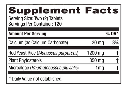 Weider Red Yeast Rice Plus 2-pack Com Fitoesteróis 1200 Mg P - Imagem 2