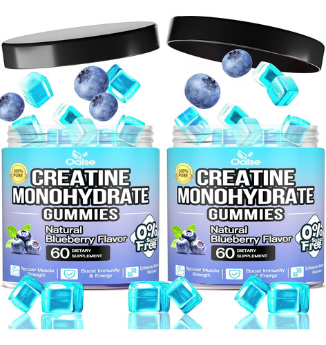 (2pack 120 Contagem) Gummies De Monohidratos De Creatina P - Imagem 2