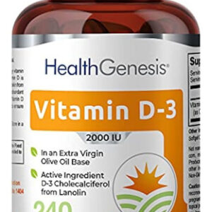 Vitamina D-3 2000 Ui 240 Cápsulas Em Gel Extra Virgem