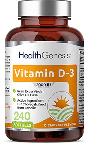 Vitamina D-3 2000 Ui 240 Cápsulas Em Gel Extra Virgem