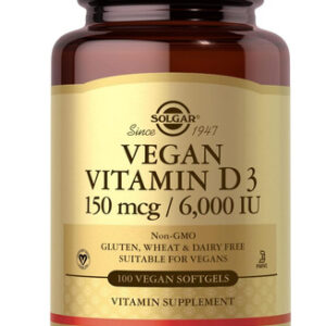 Solgar Vegan Vitamin D3 (colecalciferol) 150 Mcg (6.000 Ui)