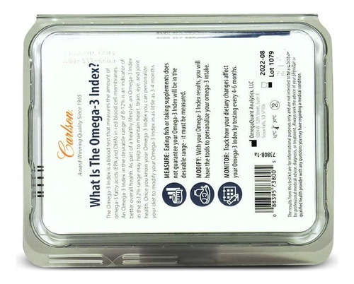 Carlson - Kit De Teste De Ômega-3 Teste De Índice De Ômega- - Imagem 2