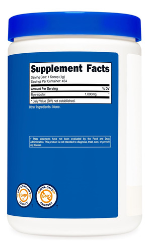 Nutricost Inositol Em Pó 1lb (454 Gramas) - Sem Glúten Não - Imagem 5