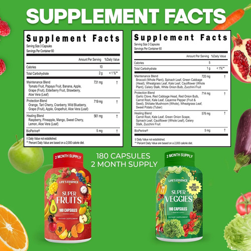 Suplemento De Frutas E Vegetais Lifes Essence - 360 Cápsulas - Imagem 6