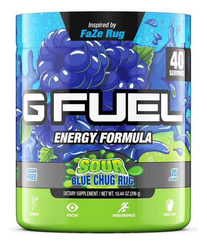 G Fuel Faze Rug Energy Powder Sem Açúcar Suplemento De Caf
