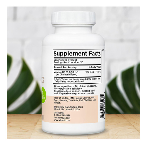 Suplemento Xtravit Vitamin D Vitaminas Naturais Para Homens - Imagem 2