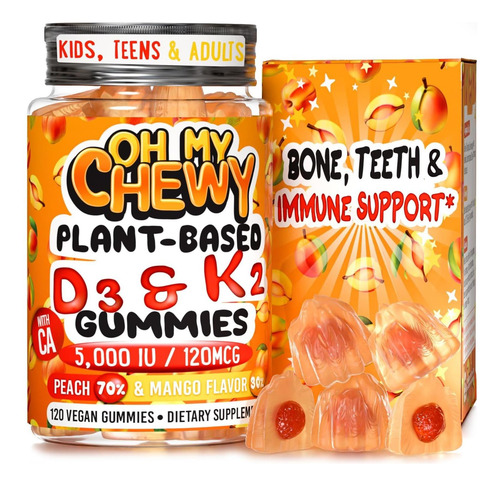 Oh My Chewy Gomas De Vitamina D3 K2 Para Crianças E Adultos