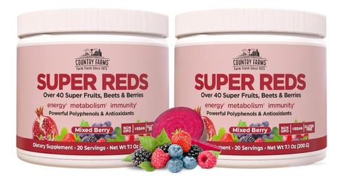 Country Farms Super Reds Superalimento Energizante De Polif