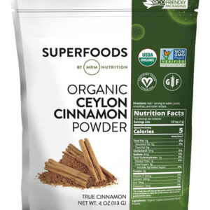 Mrm Nutrition Canela De Ceilão Orgânica Em Pó Superaliment