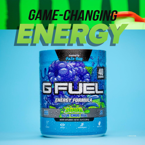 G Fuel Faze Rug Energy Powder Sem Açúcar Suplemento De Caf - Imagem 6