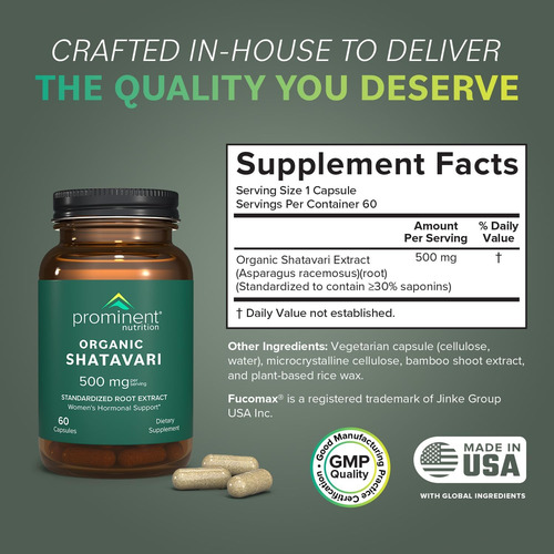 Cápsulas Shatavari Orgânicas De Nutrição Proeminente Suport - Imagem 4