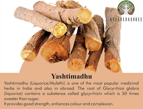 Ayurvedashree Yashtimadhu Pó 100 Gm Natural Mulethi Em Pó - Imagem 3