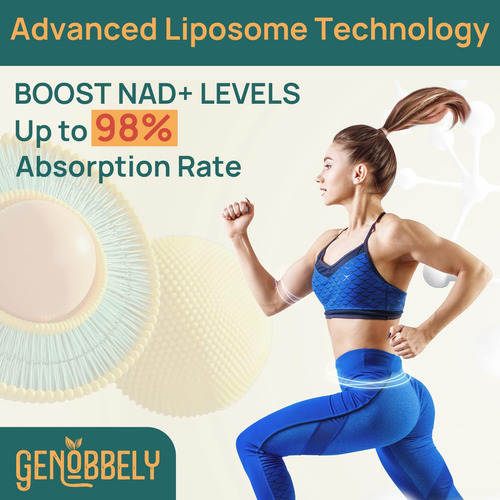 Genobbely 800 Mg Suplemento Lipossomal Nad + Com Ribosídeo D - Imagem 3