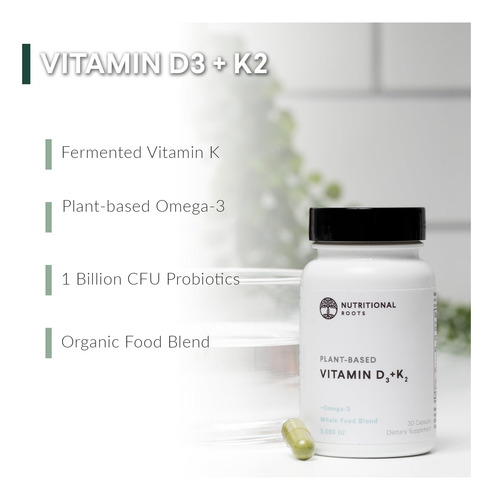 Suplemento Nutricional De Raízes De Vitamina D3 E K2-5.000 U - Imagem 2